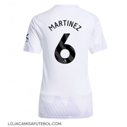 Camisa de Futebol Manchester United Lisandro Martinez #6 Equipamento Secundário Mulheres 2025-26 Manga Curta Camisa de Futebol Manchester United Lisandro Martinez #6 Equipamento Secundário Mulheres 2025-26 Manga Curta